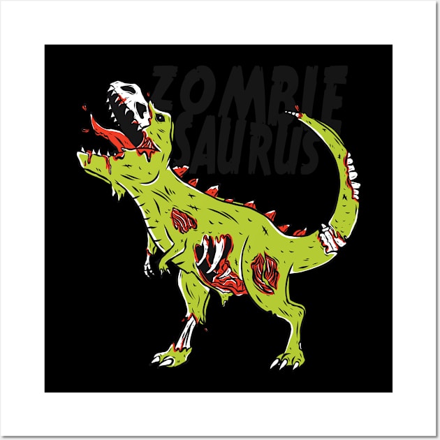 zombiesaurus Wall Art by rueckemashirt